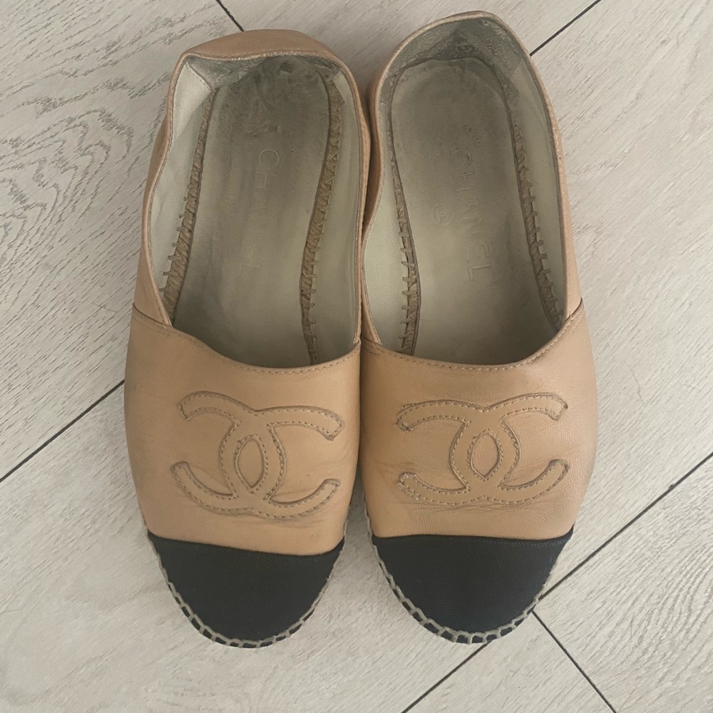 CHANEL Lambskin Espadrilles
